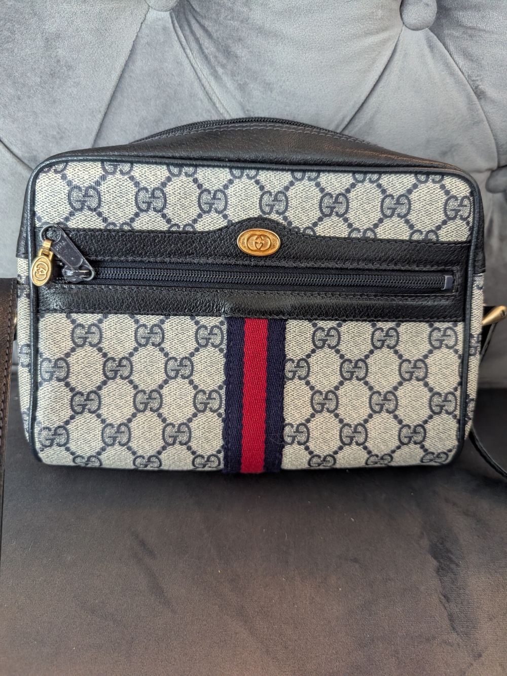 GUCCI Old Gucci Sherry Line Shoulder Bag GG